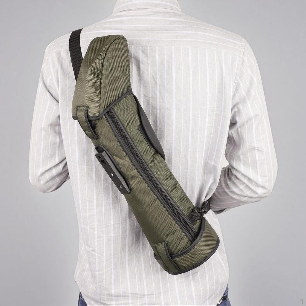 Bird Watching Telescope Bag Green Versatile Shock Absorbing Nylon Spotting Scope Organization