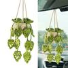 Handmade Car Basket Hanging Car Potted Plants Pendant Crochet Potted Pendant Plant Crochet Pendant