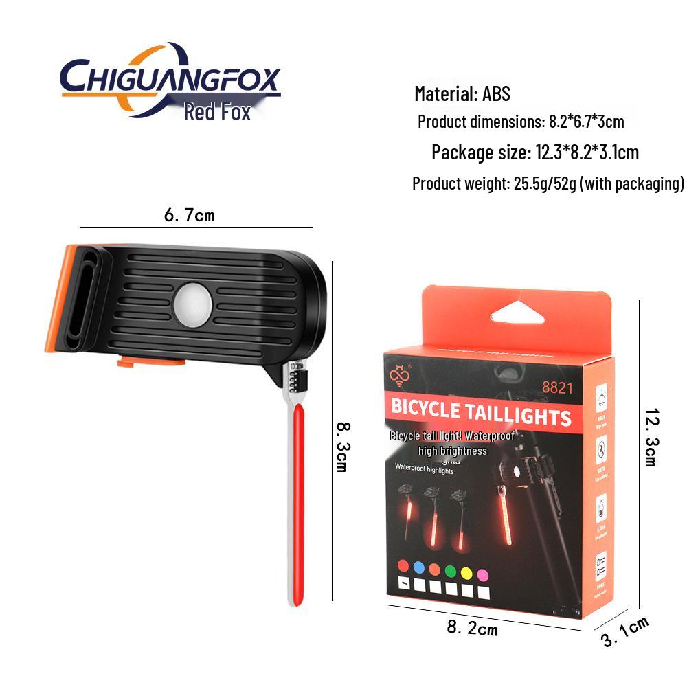 Светодиодный задний фонарь с USB-зарядкой для ночной езды на велосипеде - Крепление на ремешке и динамическая навигация