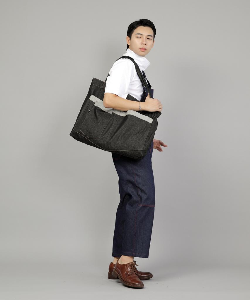 Сумка-тоут Saintcrew City Boy Mega Big на плечо Cbm-110 Черный Деним Brs