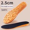 1.5-3.5cm Invisible Height Increase Insoles Orange EVA Memory Foam Shoes Sole Pad Breathable Comfortable for Men Women Feet Care