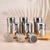 Банка для приправ из нержавеющей стали, солонка-сахарница с вращающейся крышкой, контейнер для приправ, специй, перца, порошка, кухонный инструмент