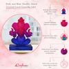 Ganesha Figurine, Pink and Blue Transparent Double Sided Crystal Lord Ganesha Idol, eCraftIndia