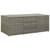 VidaXL Wicker Resin Garden Storage Box 180x90x70 Cm Grey 46479