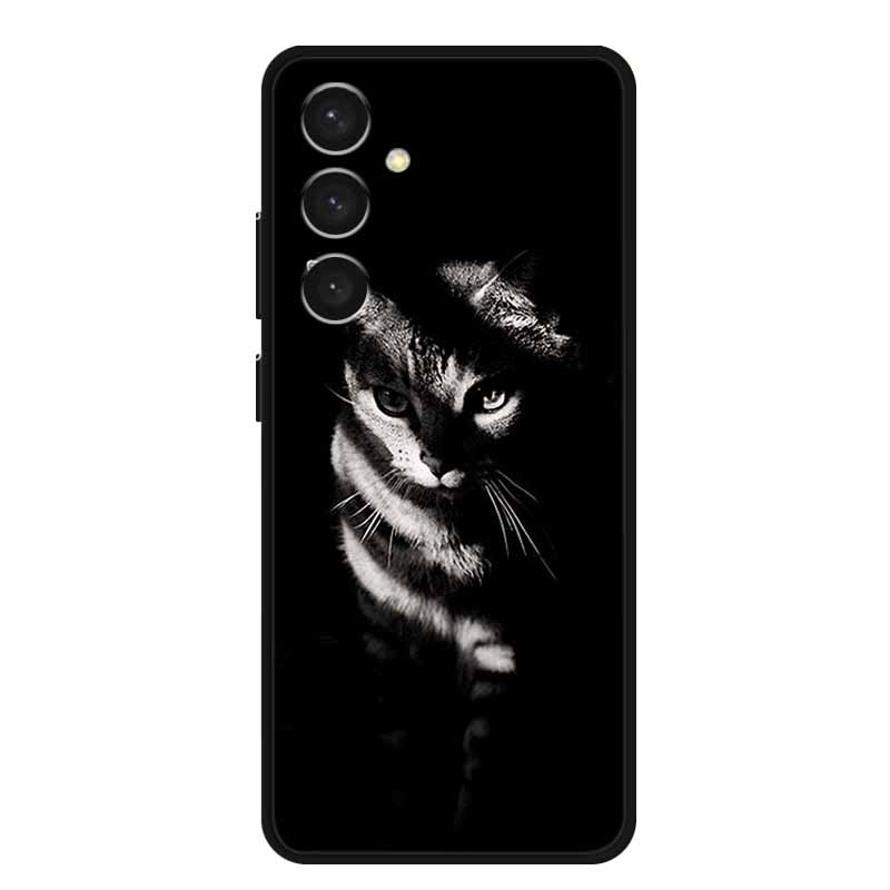 For Samsung S24 Plus Phone Case S24Plus Black Silicone Soft Back Cover Case For Samsung Galaxy S24 Plus Case S 24 Plus Funda Bag