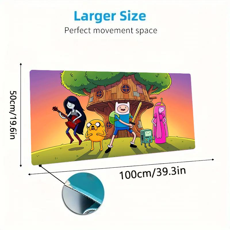 Adventure-Time Color Mouse Pad Large Gaming Table Cushion Non-slip Laptop Tablet Big Mousepad XXL Mat Mini PC Playmat With Lock edge