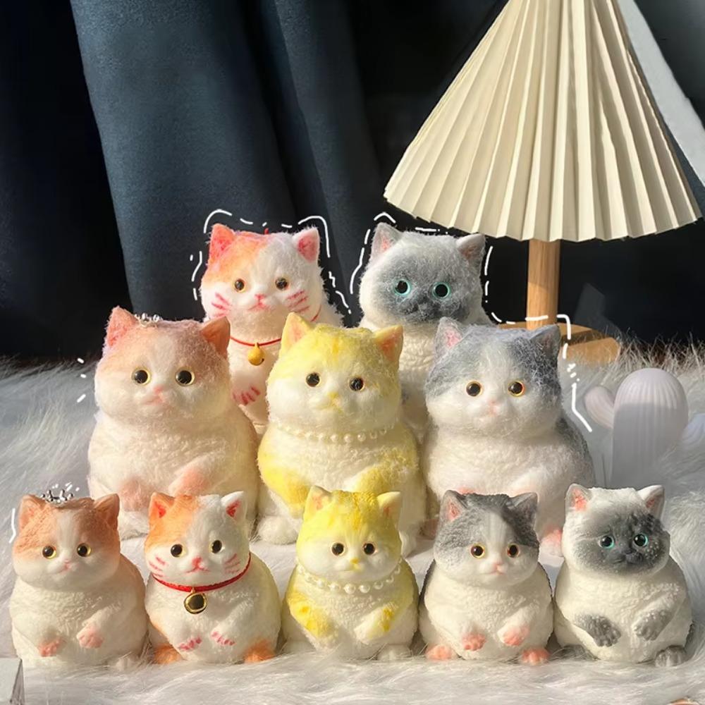 Большие мягкие игрушки для кошек Squishy Relief Squeeze, силиконовые мягкие игрушки для кошек для взрослых и детей