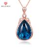 Новая большая капля воды, имитация синего цвета, кулон, ювелирные изделия для свадьбы, помолвки