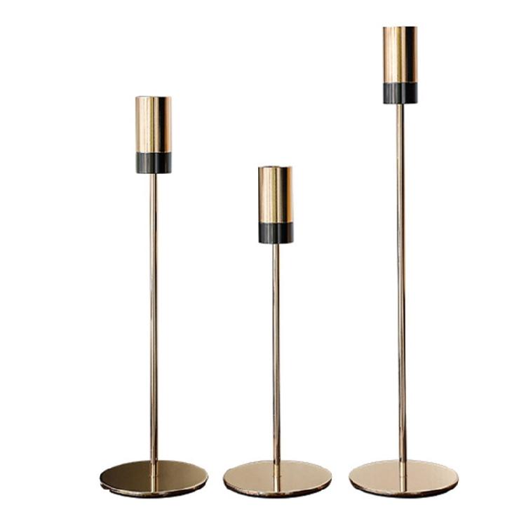 Набор железных подсвечников 3 штуки Французский тип Элегантные подставки для свечей для креативного привлекательного украшения пространства Элегантный