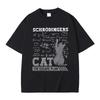 Schrodinger Cat The Escape Plan Funny Meme Graphic T Shirts Men Women Casual Tshirt Male Cotton Vintage New Tshirts