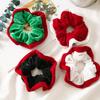Autumn & Winter Mixed Color Velvet Christmas Scrunchie - Versatile European & American Hair Tie