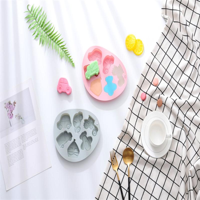 Силиконовые формы для шоколада 3D Винтажный автомобиль Поезд Самолет DIY Силиконовая форма для торта Лоток Инструменты для выпечки Конфет Зефира