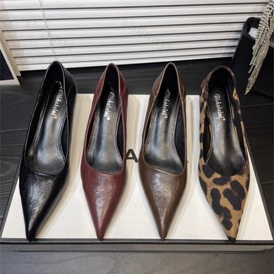 Женские туфли на высоком каблуке из лакированной кожи с острым носком, элегантные, французские, сексуальные, бордовые, телесные лодочки, свадебные, высокого качества, красные туфли