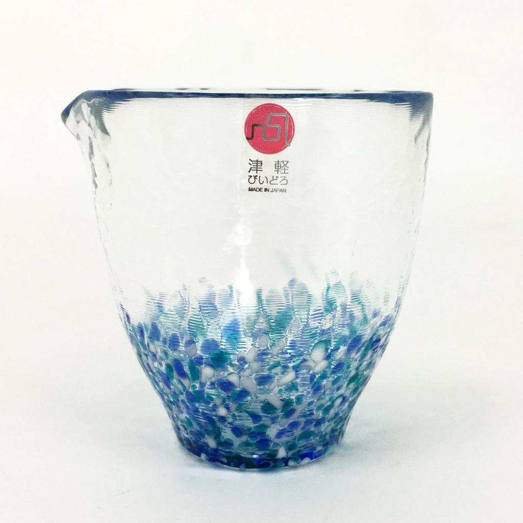 ADERIA Tsugaru Vidro Sake Hydrangea, изготовлено индивидуально, охлажденное саке, подарок на новоселье, небольшой подарок на пенсию, день рождения.
