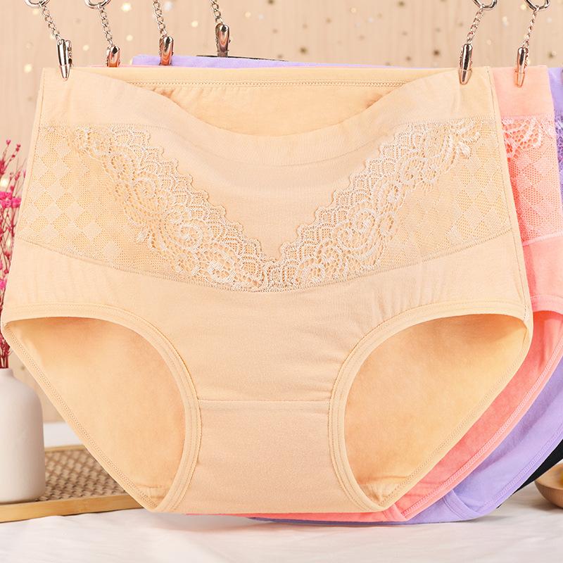 Большие размеры женские трусики Year of Life красные с высокой талией для мам