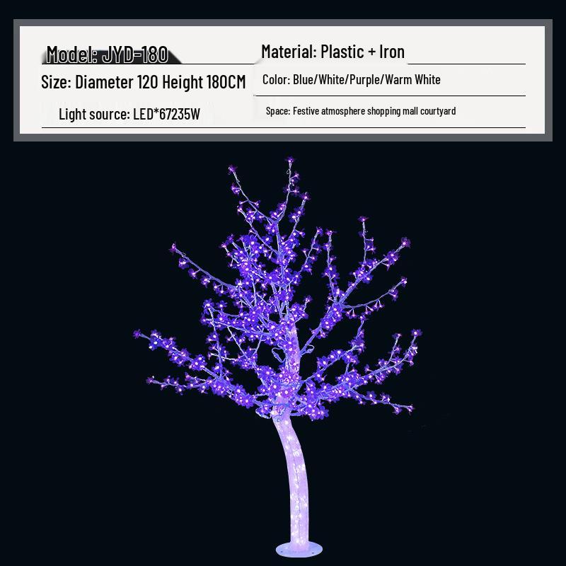 Rainproof LED Festival Landscape Lamp: 1.2m-2.5m Crystal Tree for Outdoor Decoration