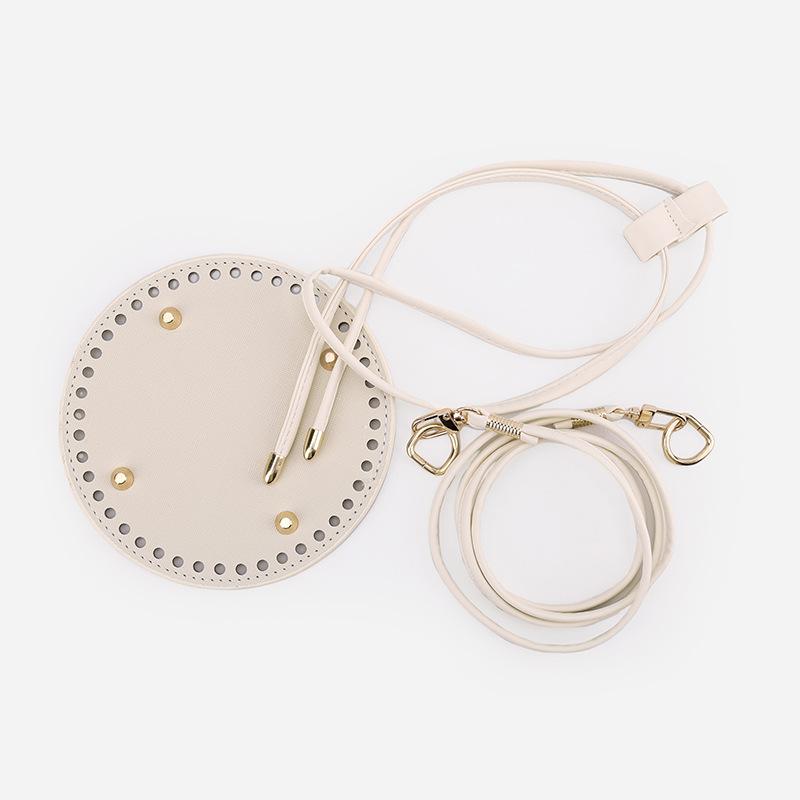 Аксессуары для багажа Сумка-ведро ручной вязки DIY, сумка из ПУ материала, дно, шнурок, плечевой ремень, трехкомпонентный, оптовая продажа