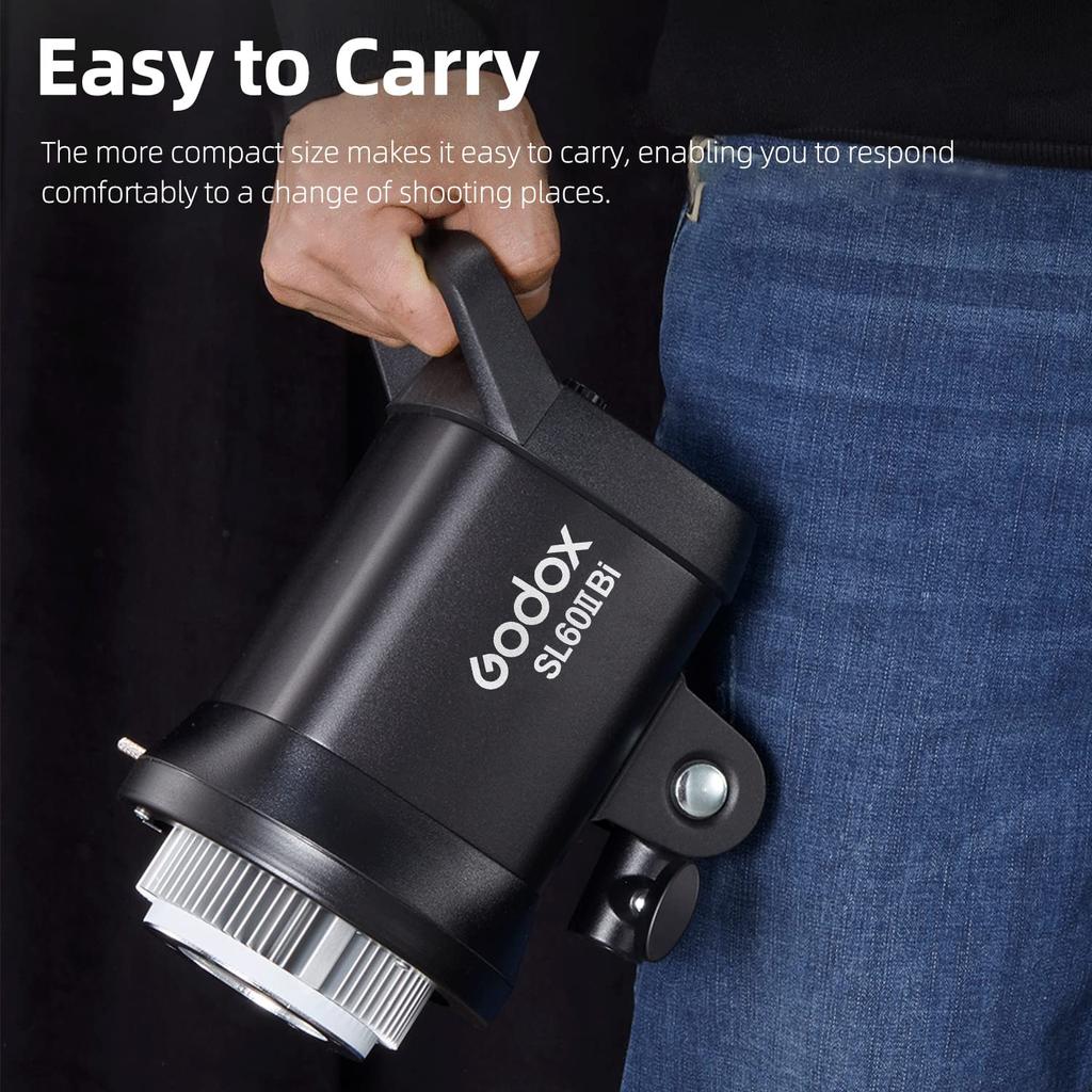 Godox SL60IIBi 75W LED Video Bowens Mount Dual Color Brightness App Подходит для освещения неподвижной видеосъемки, 25100 Люкс при 5600 К, температура, 0% -100%