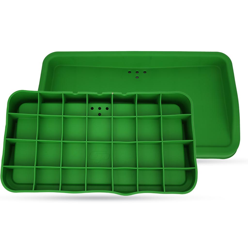 Golf Rubber Silicon Serve Box Storage Case Ball Tray Container Golfing Supplies Green