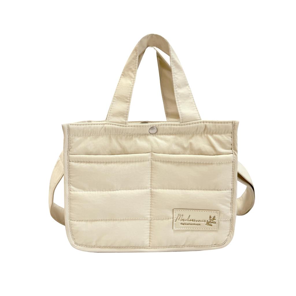 Two-Way Quilted Walking Bag with Shoulder and Hand Strap, Adjustable Length, Lightweight, Dividers, Pockets, and Water Bottle Holder. Deodorizing and