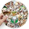 50 Deer Doodle Stickers Personalized Cartoon Animal Decoration Water Cup Computer Mobile Phone Case Suitcase Stickers