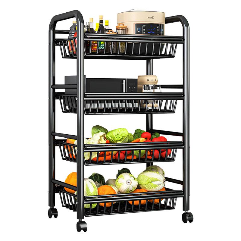 Кухонная стойка для хранения овощей и фруктов на колесиках