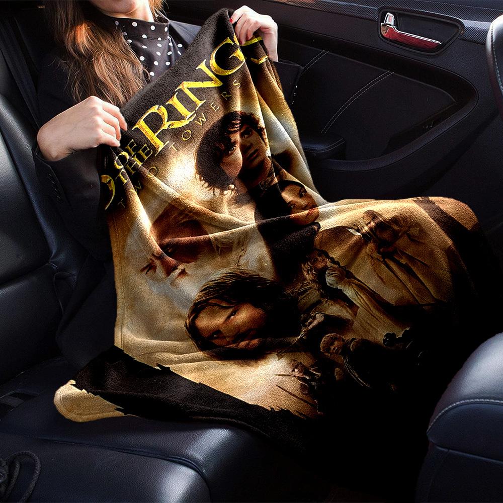 1pc Lord of the Rings Two Towers Flannel Blanket Soft Warm Throw for Home, Office, Travel, All-Season Cozy Bedding GiftL1123