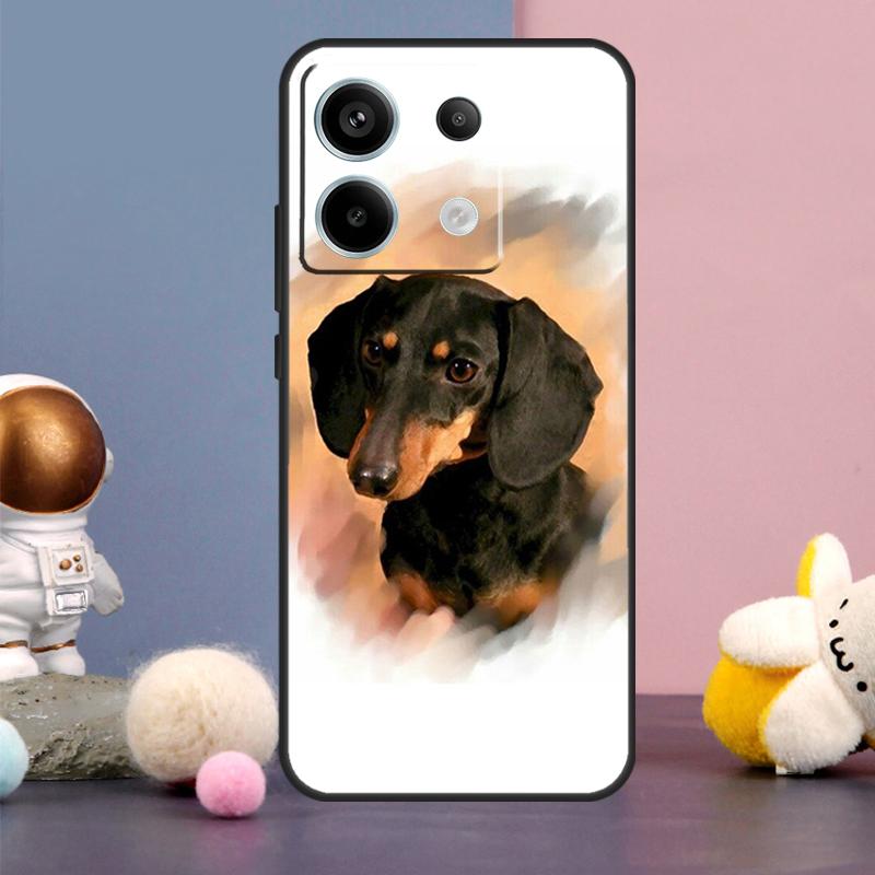 Чехол с собакой таксой для Xiaomi Redmi 13C 12 12C 9C 10C Redmi Note 11 12 13 Pro 9 10 10S 11S 12S Задняя крышка