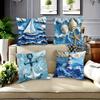 Marine Style Sailboat, Anchor, Lighthouse Pattern Pillowcase Suitable for Sofa Car Bedroom Decorative Cushion Cover