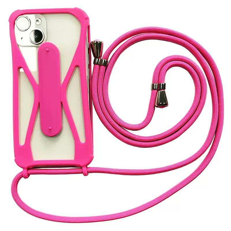 Универсальный силиконовый чехол-ремешок для телефона через плечо с защитой от падений по четырем углам