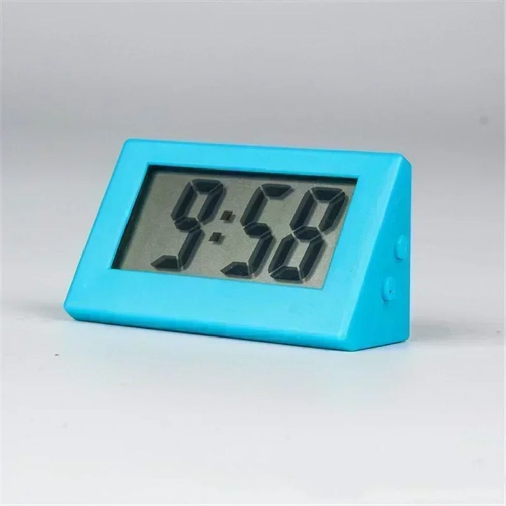 1 шт. дисплей времени мини треугольные часы бесшумные настольные электронные часы для дома спальни офиса автомобиля