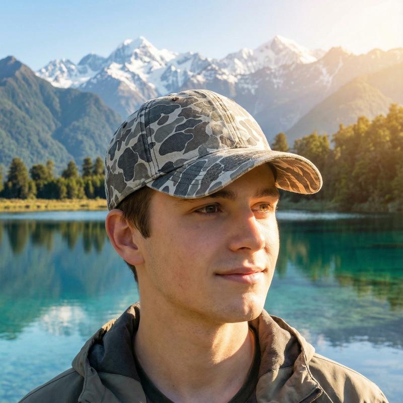 Washed Cap Outdoor Camouflage Baseball Hat Men'S And Women'S Versatile Fashion Soft Top Sunshade Cap