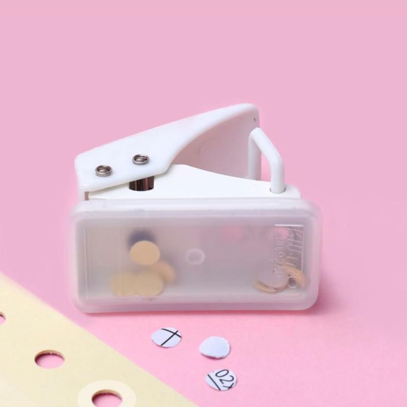 Cute Mini Single Hole Shape Punch For Planner Disc Ring DIY Paper Cutter Puncher Craft Machine Offices Stationery
