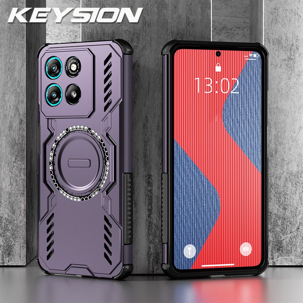 KEYSION Термозащитный чехол для Motorola G86 5G G57 G67 Power Магнитное охлаждение Ударопрочный чехол для телефона для MOTO G100 G15 G75 5G