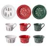 1 шт. Рождественская столовая посуда круглая керамическая для столовой, внутреннего ужина