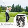 Камуфляжная сумка для гольф-мячей, дизайн ведра, затягивающийся шнурок, чехол для гольфа из искусственной кожи, портативная сумка-переноска для гольф-мячей для мужчин и женщин