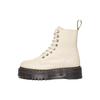 Dr. Martens Jadon Series Leather Thick Sole 8 Eyelet Lace-Up Short Martin Boots Unisex Boots Beige 26378292