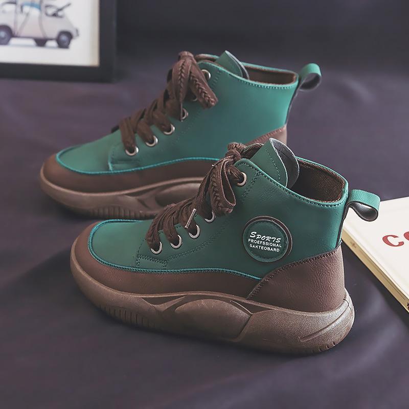 Новые туфли с высоким берцем, мягкий каблук, удобная обувь, нескользящая универсальная платформа, увеличивающая рост, дышащая, качающаяся обувь для женщин