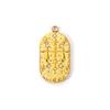 1PC 304 Stainless Steel Charms Constellation Series 18K Gold Plated Oval Clear Cubic Zirconia Pendant Neckalce DIY 25mm x 13mm