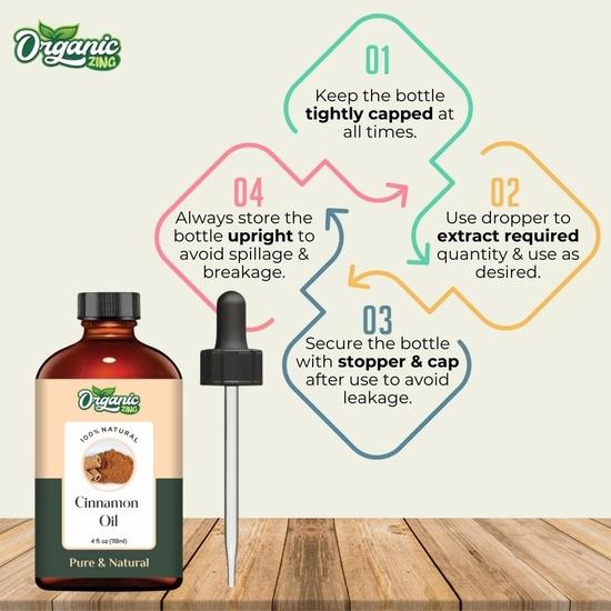 Органическая корица Zing (Корица настоящая) Масло | Чистое и натуральное эфирное масло для ухода за кожей, ароматерапии и диффузора - 118 мл / 3,99 жидких унций