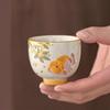 Plant Ash Big Head Goldfish Teacup Large Ceramic Tea Cup Creative And Cute Master Cup Single Cup High Value Teacup