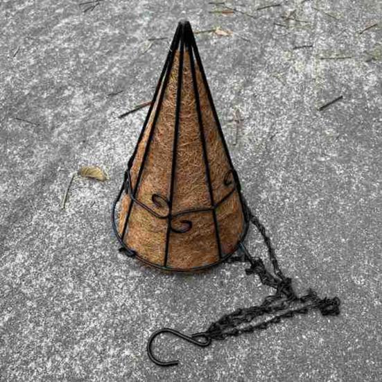 Металлическая подвесная корзина для растений с кокосовыми вкладышами Легкая посадка Подвешивание