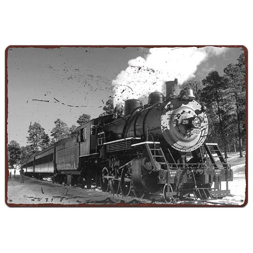 Металлический постер с поездом, винтажные тарелки, оловянные знаки, настенный постер, ретро-налет, постер, бар, паб, клуб, стены, домашний декор, настенные наклейки, плакат