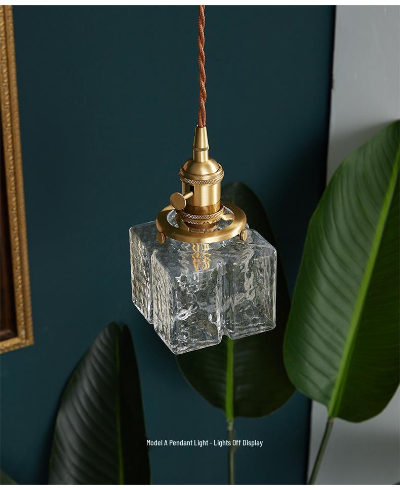 Японский ретро трехрожковый стеклянный подвесной светильник для ресторана, кафе, бара или прихожей дома