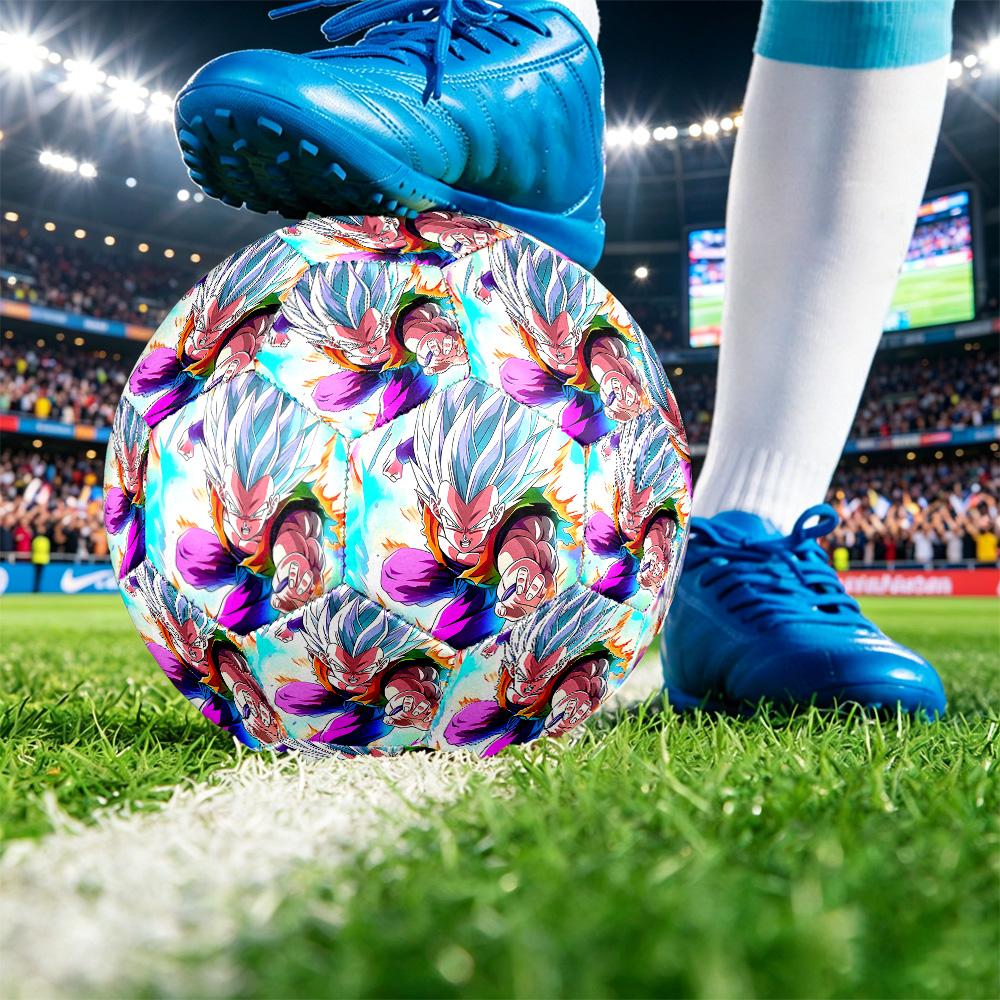 Gohan Printed Size 5 Standard Football, Waterproof PU Training Soccer Ball for Outdoor Sports