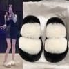 Модные зимние женские хлопковые тапочки с теплой нескользящей подошвой, благородные женские тапочки в тон, женская домашняя обувь