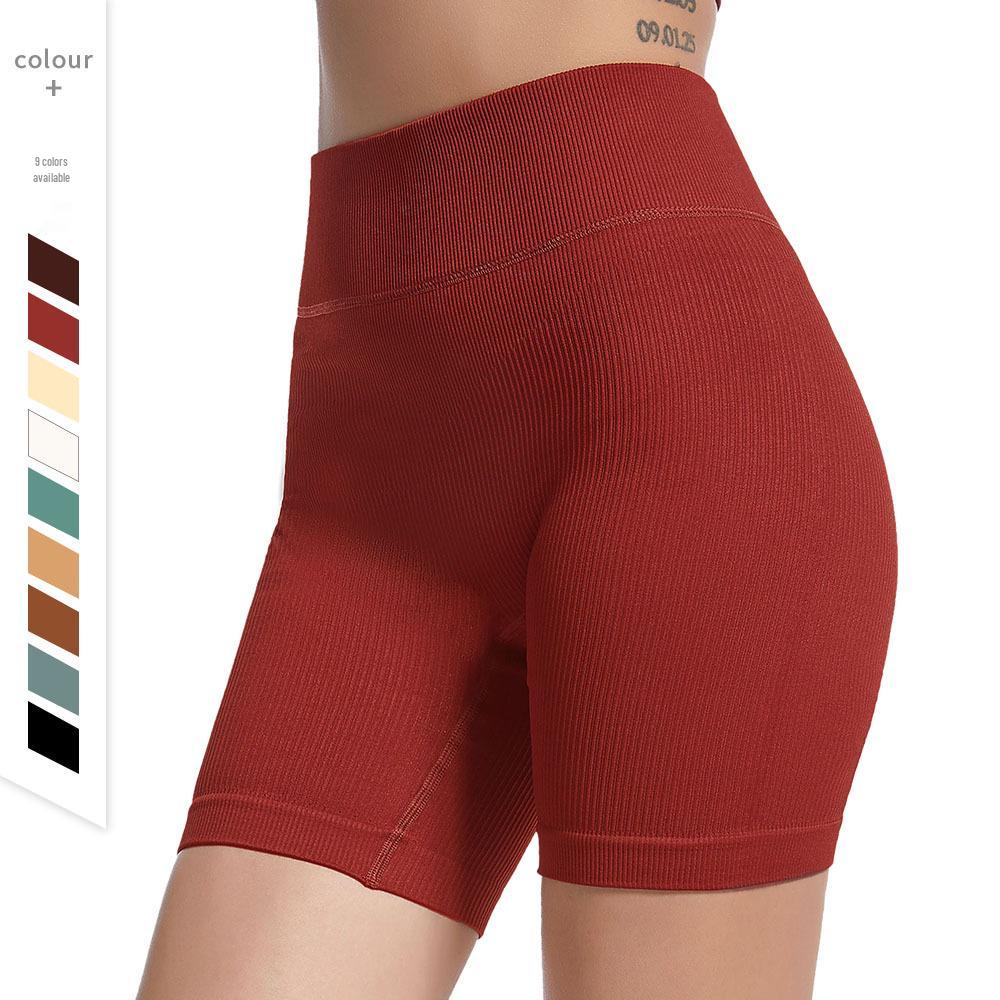 Women's High Waist Ribbed Yoga Shorts - Seamless, Quick-Dry, Butt-Lifting Fitness Wear