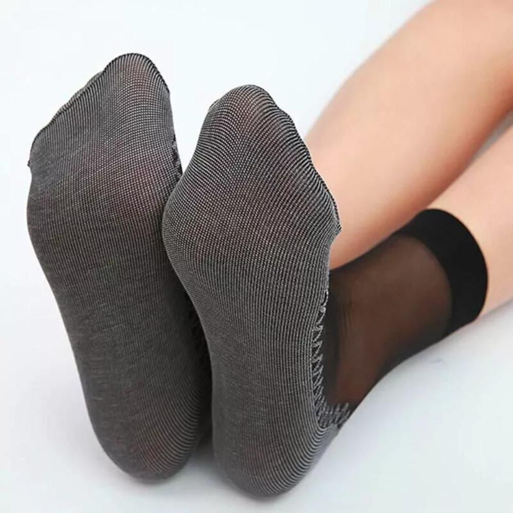 10 pairs Ultra-thin Elastic Women Ankle Socks Cotton Bottom Silk Socks Useful Ladies Summer Socks