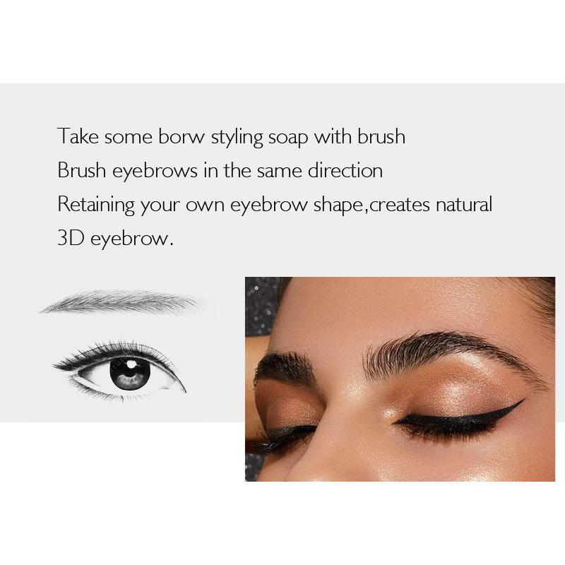 KISS BEAUTY Бесцветный прозрачный гель для бровей мыло для моделирования освежающего и длительного естественного формирования бровей
