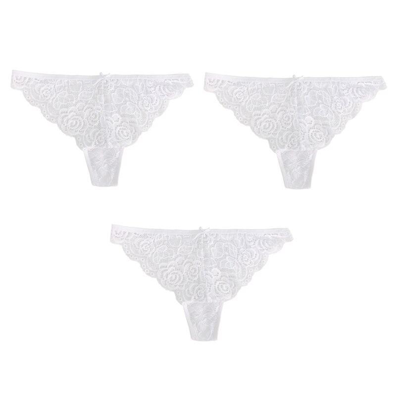 3Pcs/Set Julexy Big Thongs Lace Sexy Women Panties Solid Plus Size Hollow Out Underwear G-string 1XL-4XL Lingerie for Women